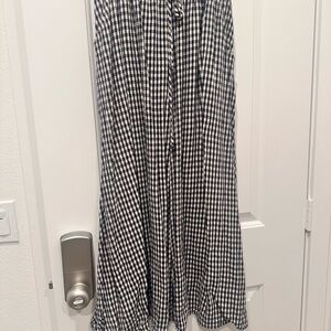 Max Studio dark blue and White Gingham Women's Skirt